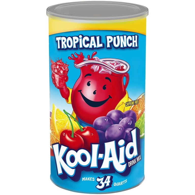 Kool-Aid Sweetened Tropical Punch Powder Drink Mix, Caffeine Free