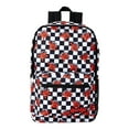 thumbnail image 1 of Kool-Aid Unisex Checkered 18" Backpack with Internal Laptop Sleeve, Black White, 1 of 4