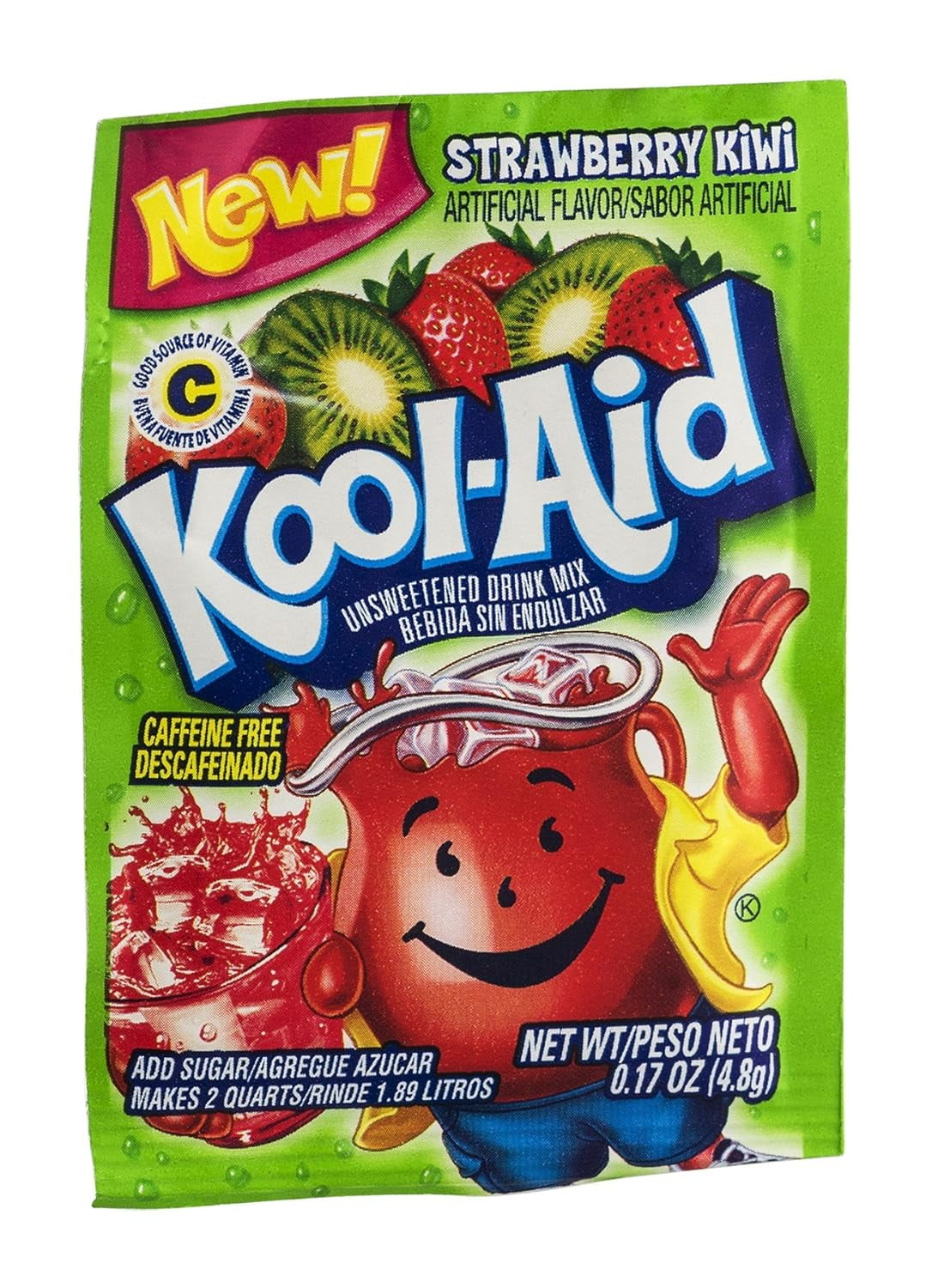 KoolAid Unsweetened Caffeine Free Strawberry Kiwi Zero Calories