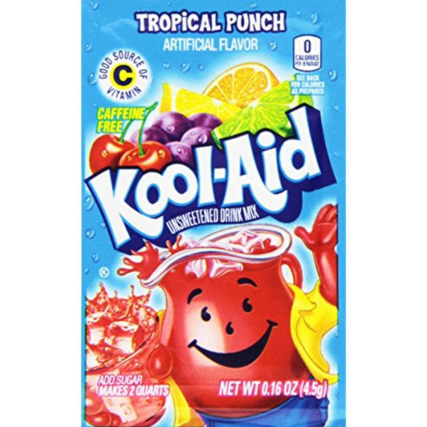 Kool-Aid Drink Mix Jamaica Unsweetened Artificially Flavored Powdered Soft  Drink Mix Caffeine Free, 0.14 oz Packet Limited Edition (12 Pack) 