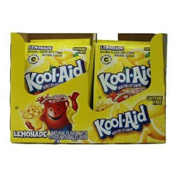 Kool-Aid, Unsweetened Lemonade Packets, Count 48 (0.23 oz) - Grocery / Grab Varieties & Flavors