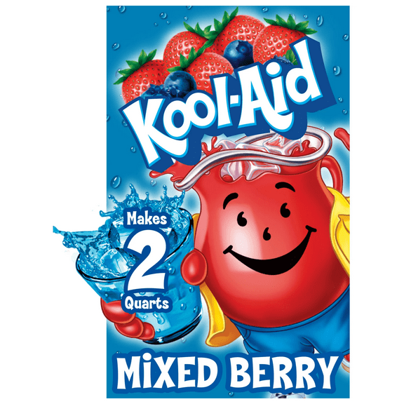 Kool-Aid Unsweetened Mixed Berry Artificially Flavored Powdered Soft Drink Mix, 0.22 oz. Packet (12 Pack)