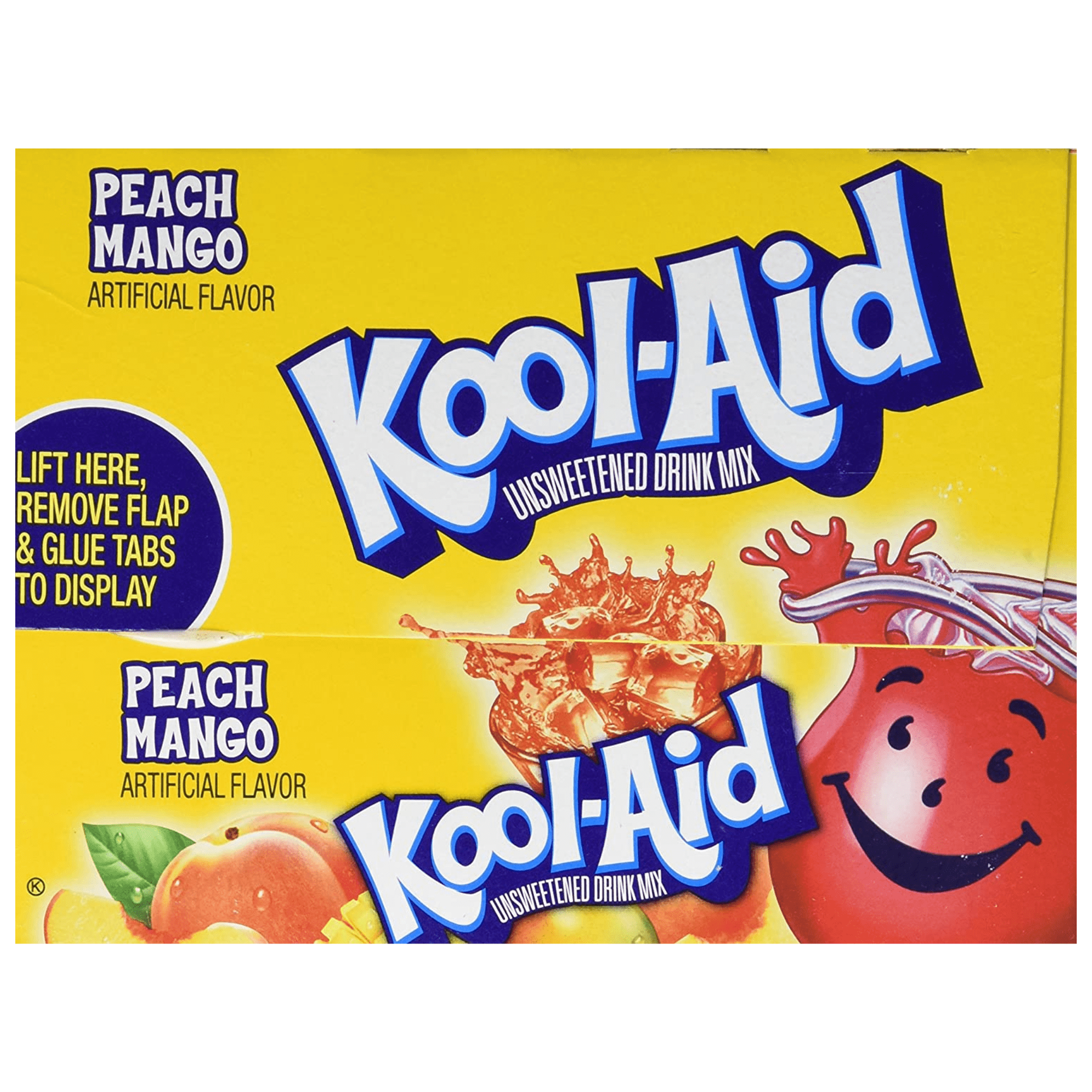 Kool-Aid Unsweetened Peach Mango Artificially Flavored Powdered Drink Mix Caffeine Free, 0.14 oz., 48 (Packets)