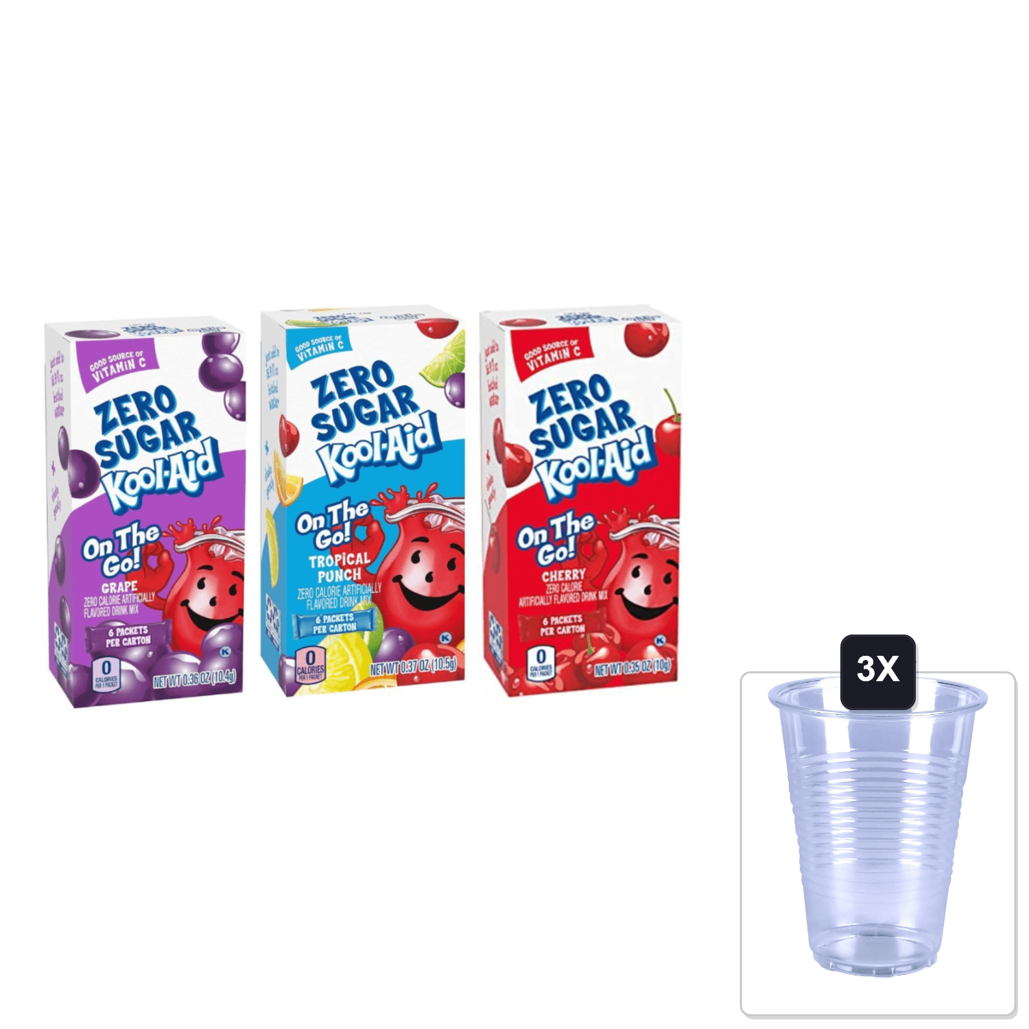 Kool-Aid Zero Sugar - 6 Pack - 3 Boxes - 18 Packets (Variety Pack