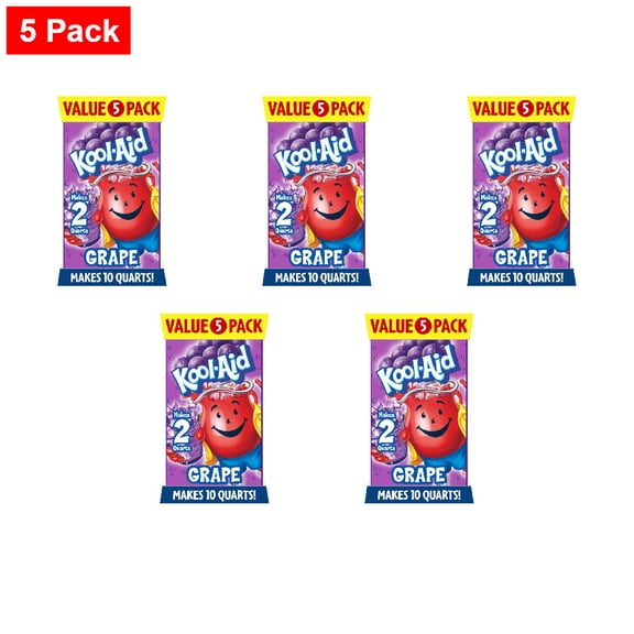 Kool-Aid Zero Sugar Grape Drink Mix Packet Value Pack 5 ct - 5 Pack