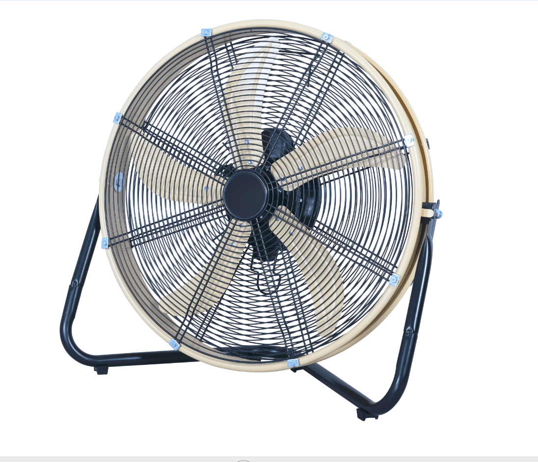 KoolFlo 20inch High Velocity Drum Fan with Wall Mount, Black/Sandstorm,