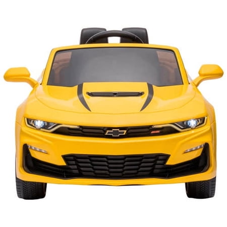 Kool Karz Playground 12V Ride On Toys Car Chevrolet Camaro , Motorized Cars For Kids, 12 Volts, Kid Cars, With Parent Control Yellow