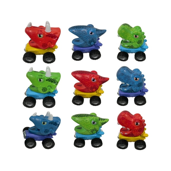 Kool Kreepers - Dino Racers 3 Pack. Press, Release & Go Dinosaur Car Toy for Kid Interactive Early Education. No Batteries Required! THREE RANDOM STYLE