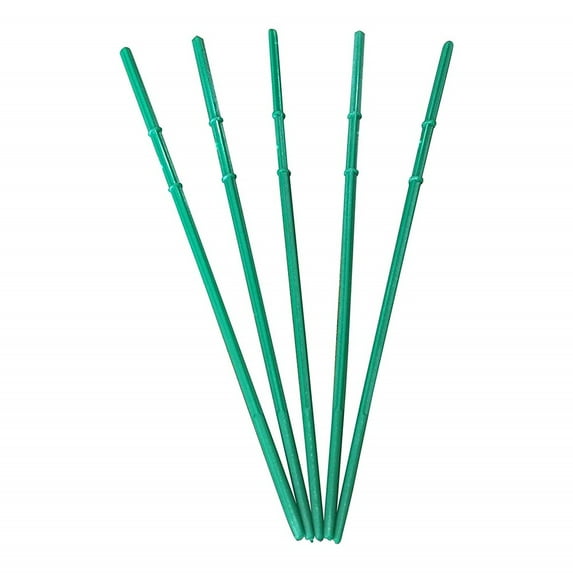 Kool Products Pack of 100 Skewers 8.66" Inch with Ribs, Premium Cocktail Picks - Barbecue Stick. Decoration for Party Food, Appetizer, Dessert, Fruit, Sausage, Burger, Prawn, Kebab (Green)