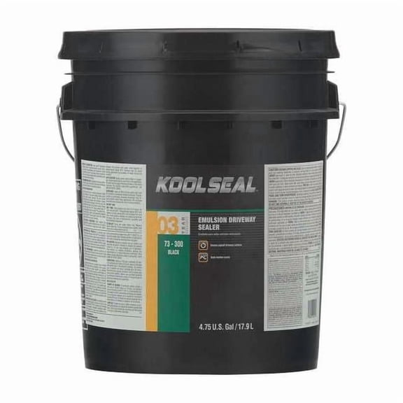 Kool Seal Asphalt Sealer, Pail, Black, 100 sq ft Coverage KS0073300-20