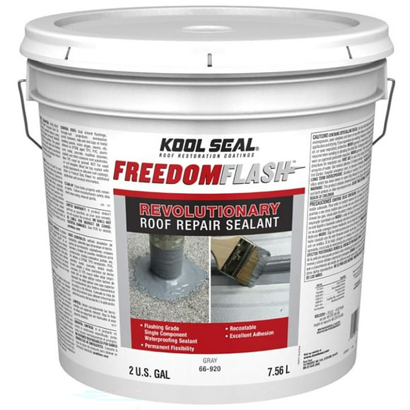 Kool Seal KS0066920-17 Freedom Flash Revolutionary Roof Repair Sealant Gray 2 gal
