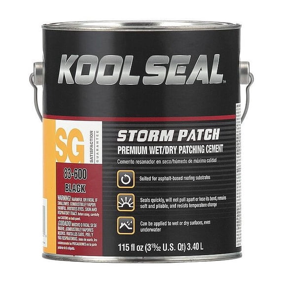 Kool Seal Roof Repair, 1 gal, Can, Black KS0083600-16