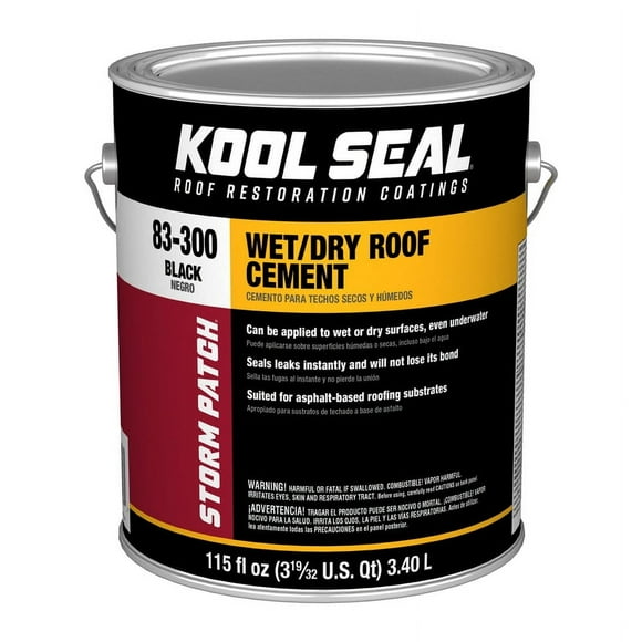 Kool Seal Storm Patch Black Asphalt Wet/Dry Patching Cement 1 gal