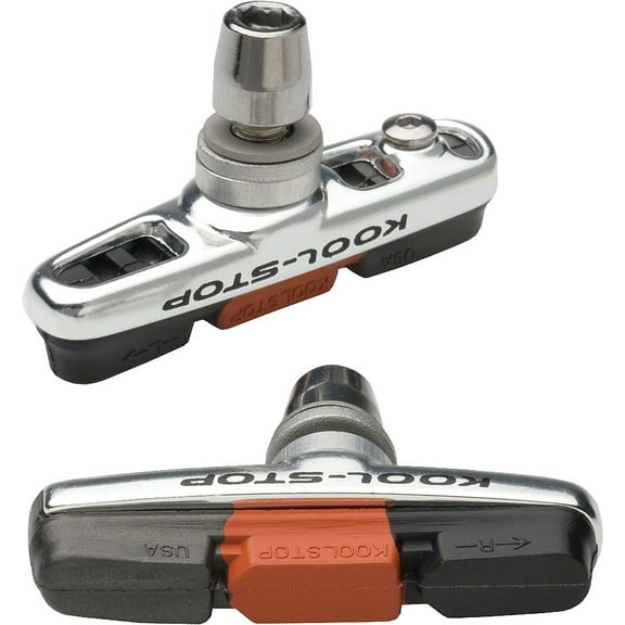 Kool-Stop Cross Brake Pad Cantilever Threaded Post Triple Compound Black Salmon