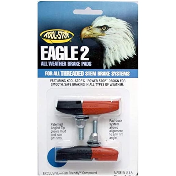 Kool Stop Eagle II All Weather Threaded Post Brake Pads Salmon Compound KS-E2TSA