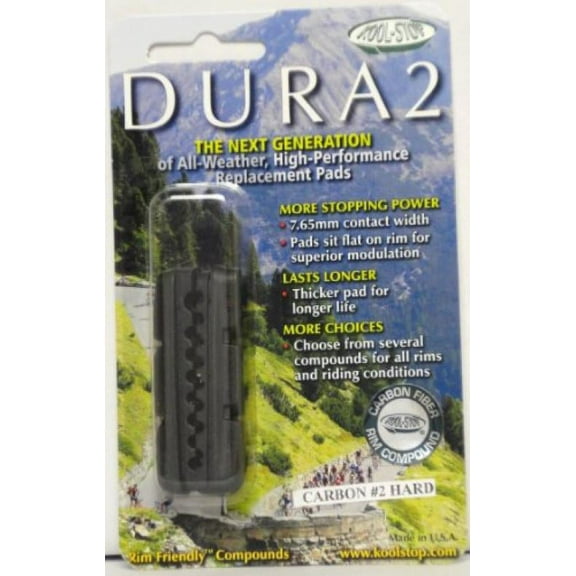 Kool Stop Dura 2 Road Cartridge Inserts, Carbon #2 Pr