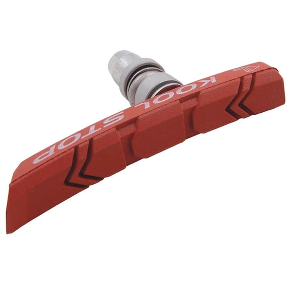 Kool-Stop Mountain Brake Shoe Threaded Post for Linear Pull, Salmon Compound