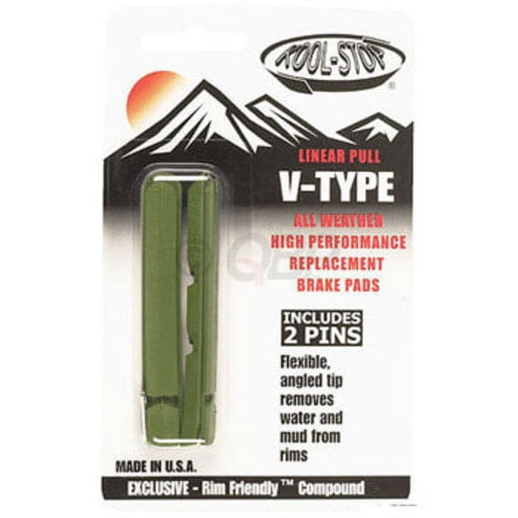 Kool Stop V-Type Pads, Green (Ceramic) Pr