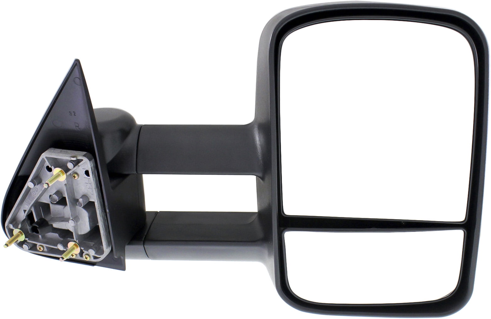 Kool Vue Towing Mirror Compatible With 2000, 2002-2006 Cadillac Escalade 2007 Chevrolet Silverado 1500 Classic Right Passenger Side w/ Blind Spot Corner Glass Textured Black