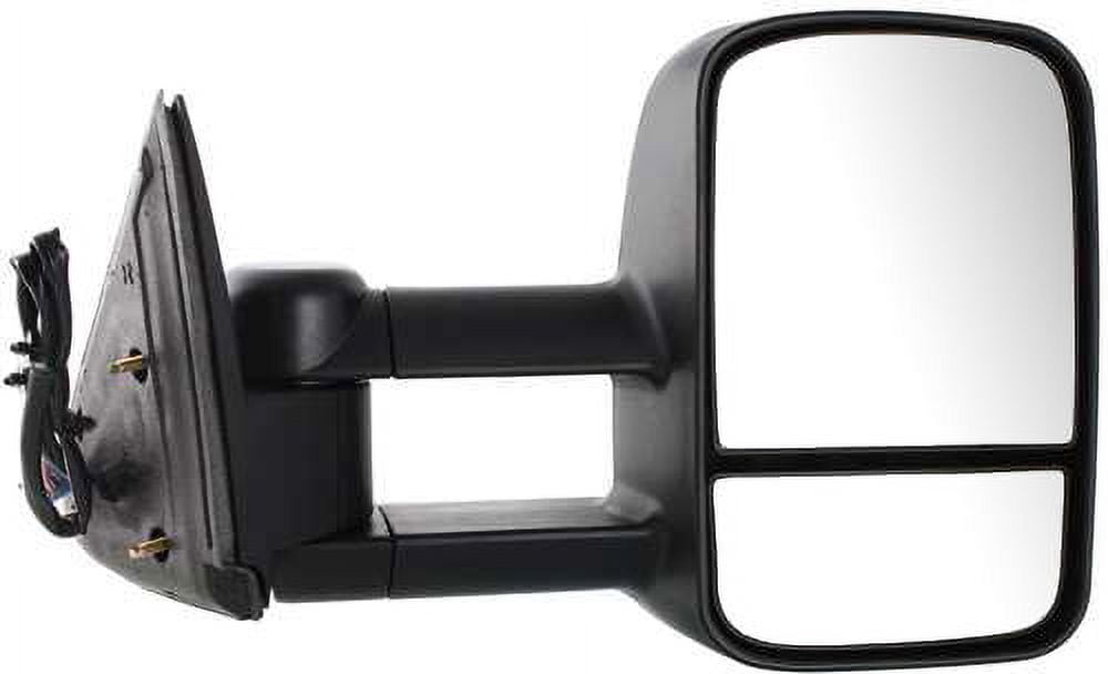 Towing Mirror Compatible With 2003-2006 Chevrolet Tahoe GMC Sierra 1500 Right Passenger Side Heated w/ Blind Spot Corner Glass Textured Black Kool-Vue