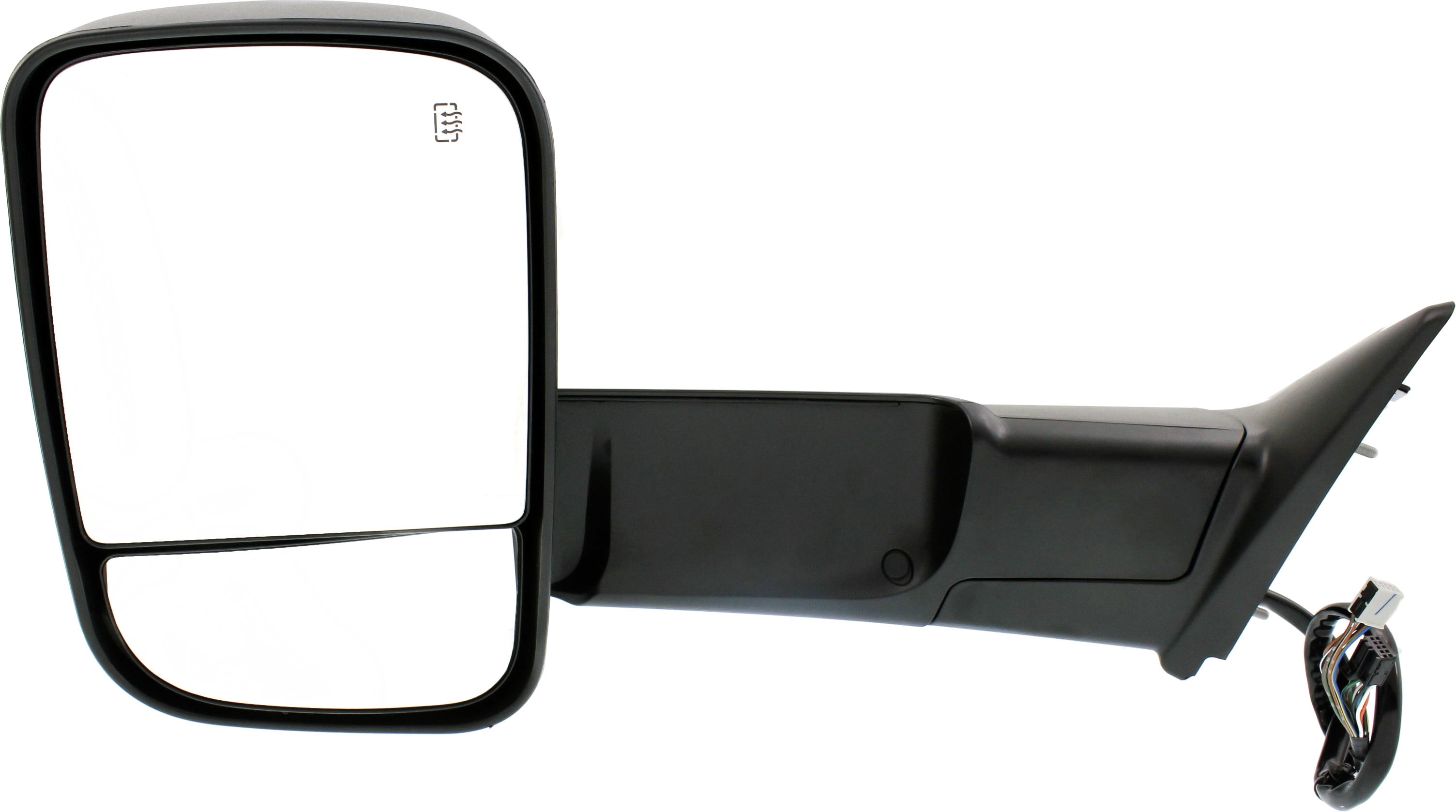 Towing Mirror Compatible With 2015-2018 Ram 2500 3500 Left Driver Side Heated w/ Blind Spot Corner Glass In-housing Signal Light Textured Black Kool-Vue
