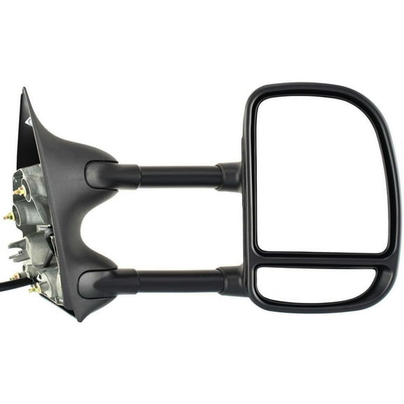 Kool Vue Towing Mirror Compatible With 1999-2007 Ford F-250 Super Duty F-350 Right Passenger Side Heated w/ Blind Spot Corner Glass Textured Black