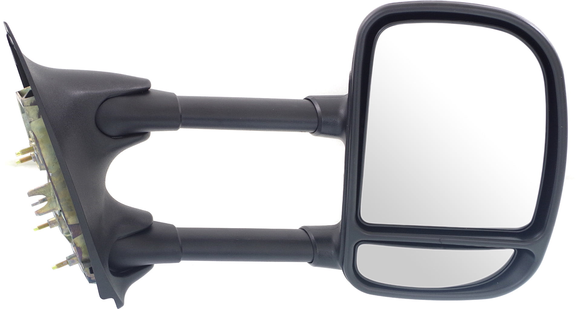 Kool Vue Towing Mirror Compatible With 1999-2007 Ford F-250 Super Duty F-350 Right Passenger Side w/ Blind Spot Corner Glass Textured Black