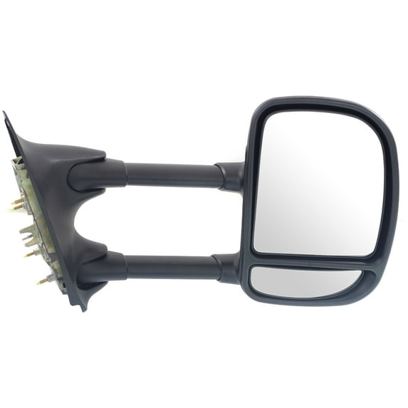 Kool Vue Towing Mirror Compatible With 1999-2007 Ford F-250 Super Duty F-350 Right Passenger Side w/ Blind Spot Corner Glass Textured Black