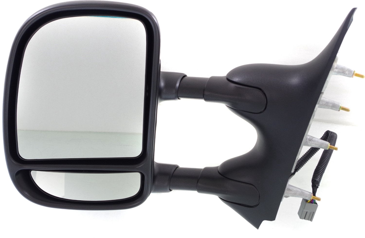 Kool Vue Towing Mirror Compatible With 2009-2014 Ford E-450 Super Duty E-350 Left Driver Side w/ Blind Spot Corner Glass Textured Black