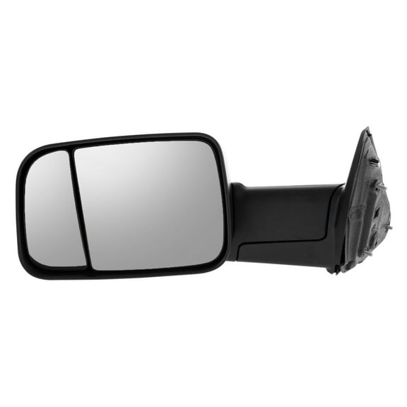Kool Vue Towing Mirror Compatible With 2011-2012 Ram 1500 2010 Dodge 3500 Left Driver Side w/ Blind Spot Corner Glass Textured Black