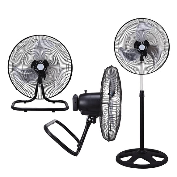 Kool Zone 18 in. Industrial 3-In-1 Fan Set Black (F-1831B) 93595708M