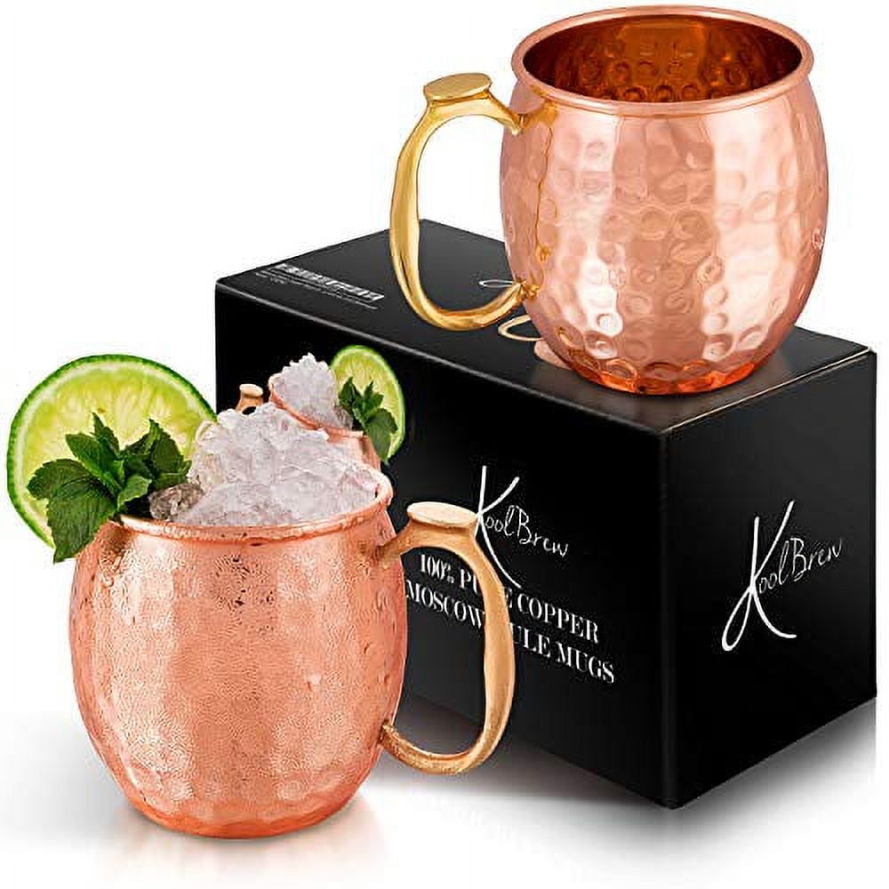 BREKX Oasis Tumbler Cups for Cocktails and Moscow Mules - Set of 2