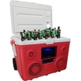 thumbnail image 1 of KoolMAX Cooler with Bluetooth Speaker System, 350W Boombox, 40 Qt Cooler, Rechargeable, USB 12V Car Cigarette Lighter Power Station, Guitar Amplifier, Radio, PA Machine, Karaoke, Red, 1 of 8