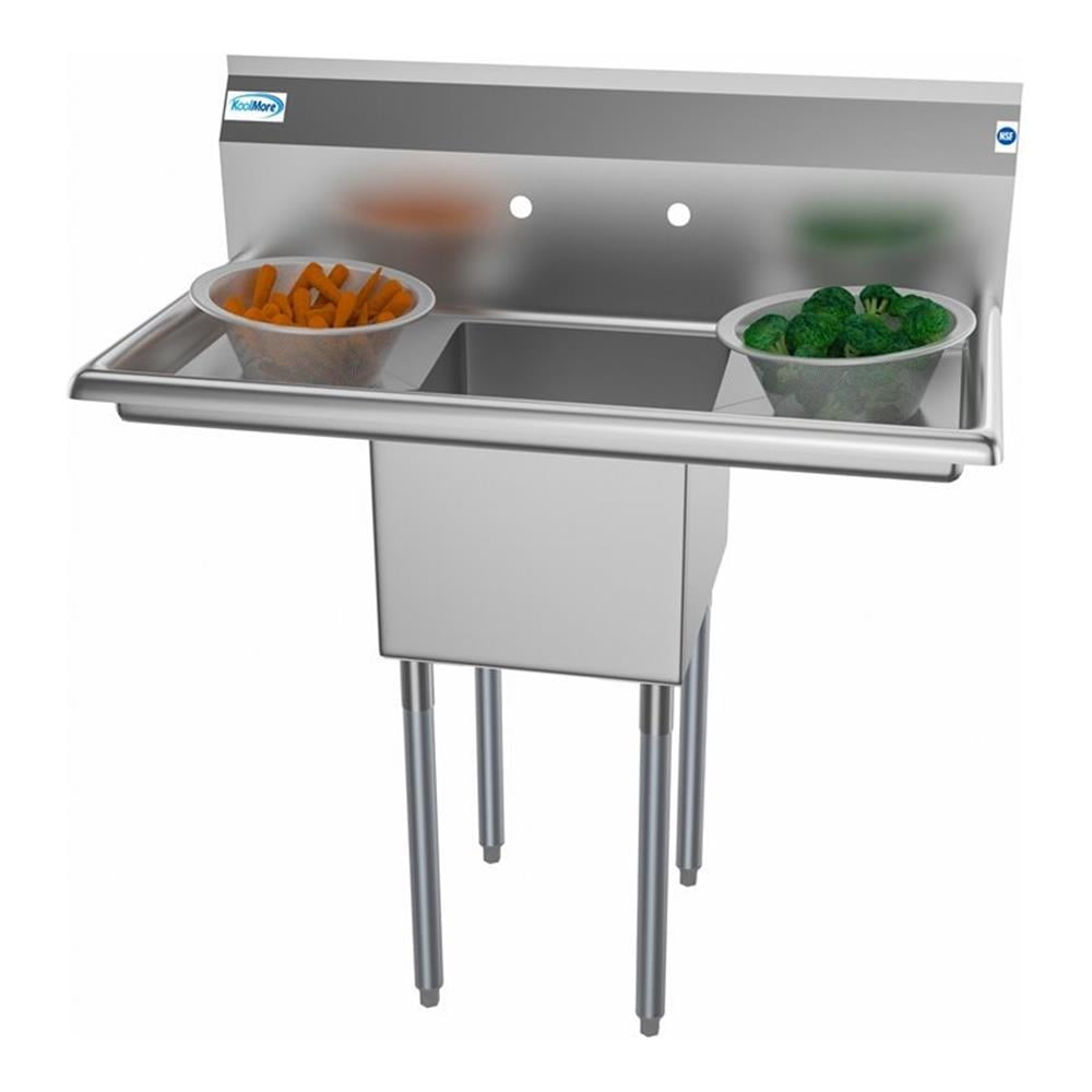 Koolmore 14x16x11 NSF Stainless Steel Kitchen Prep/Utility Sink in Silver