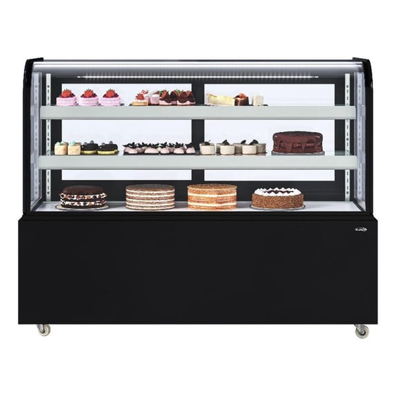 60 in. Refrigerated Bakery Display Case in Black, 17.6 cu. ft. (KM-CDHF-17C-BK)