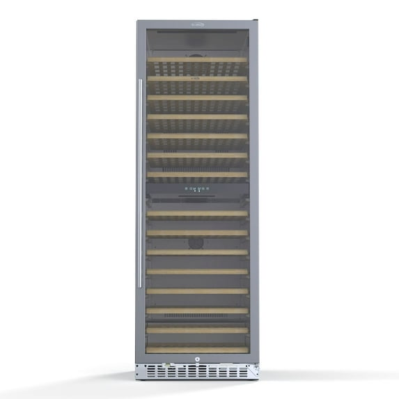 23 in. Dual Zone, Full Glass Door, Wine Cooler Refrigerator, Freestanding or Built-In Unit, 15.1 cu ft. KM-CW155DZ-SS
