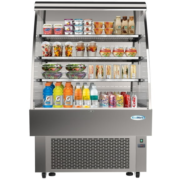 KoolMore 35 in. Open Air Grab and Go Commercial Refrigerator 13.4 Cu. ft.