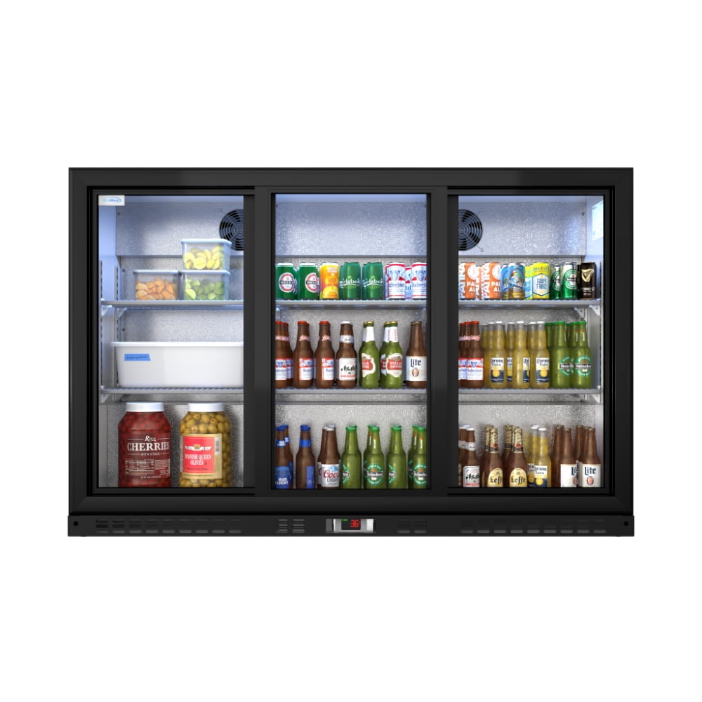KoolMore 35 in. Three-Door Back Bar Refrigerator – 11.3 Cu. Ft.