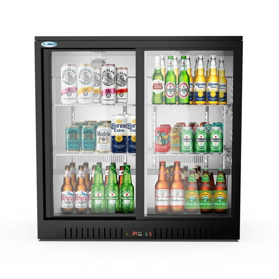 KoolMore 35 in. Two-Door Back Bar Refrigerator – 7.4 Cu. ft.
