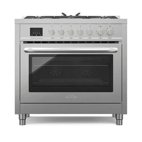 KoolMore 36 in. 5 Burner Freestanding Dual Fuel Range