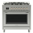 thumbnail image 1 of KoolMore 36 in. Stainless-Steel Professional Gas Range with Legs., 1 of 5