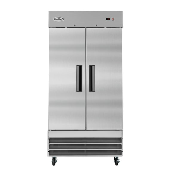 KoolMore 39 in. Commercial Stainless Steel 2-Door Reach-In Freezer, 35 cu. ft.
