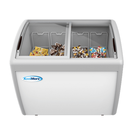 KoolMore 40 in. Display Ice Cream Freezer in White - 9 Cu. ft.