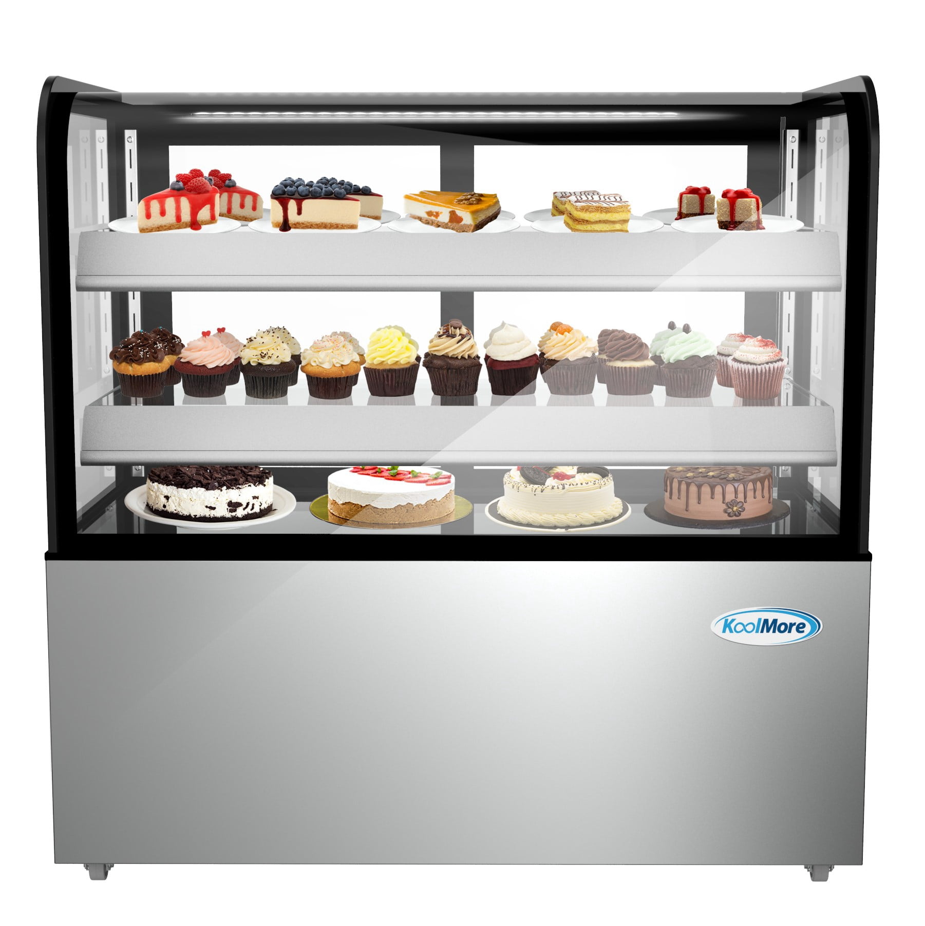 KoolMore 48 in. Refrigerated Bakery Display Case, Stainless Steel Frame