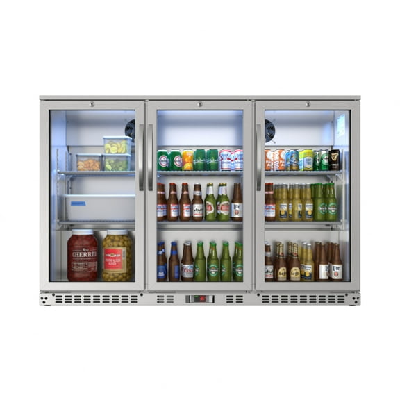 KoolMore 53 in. Three-Door Back Bar Refrigerator – 11 Cu. ft.