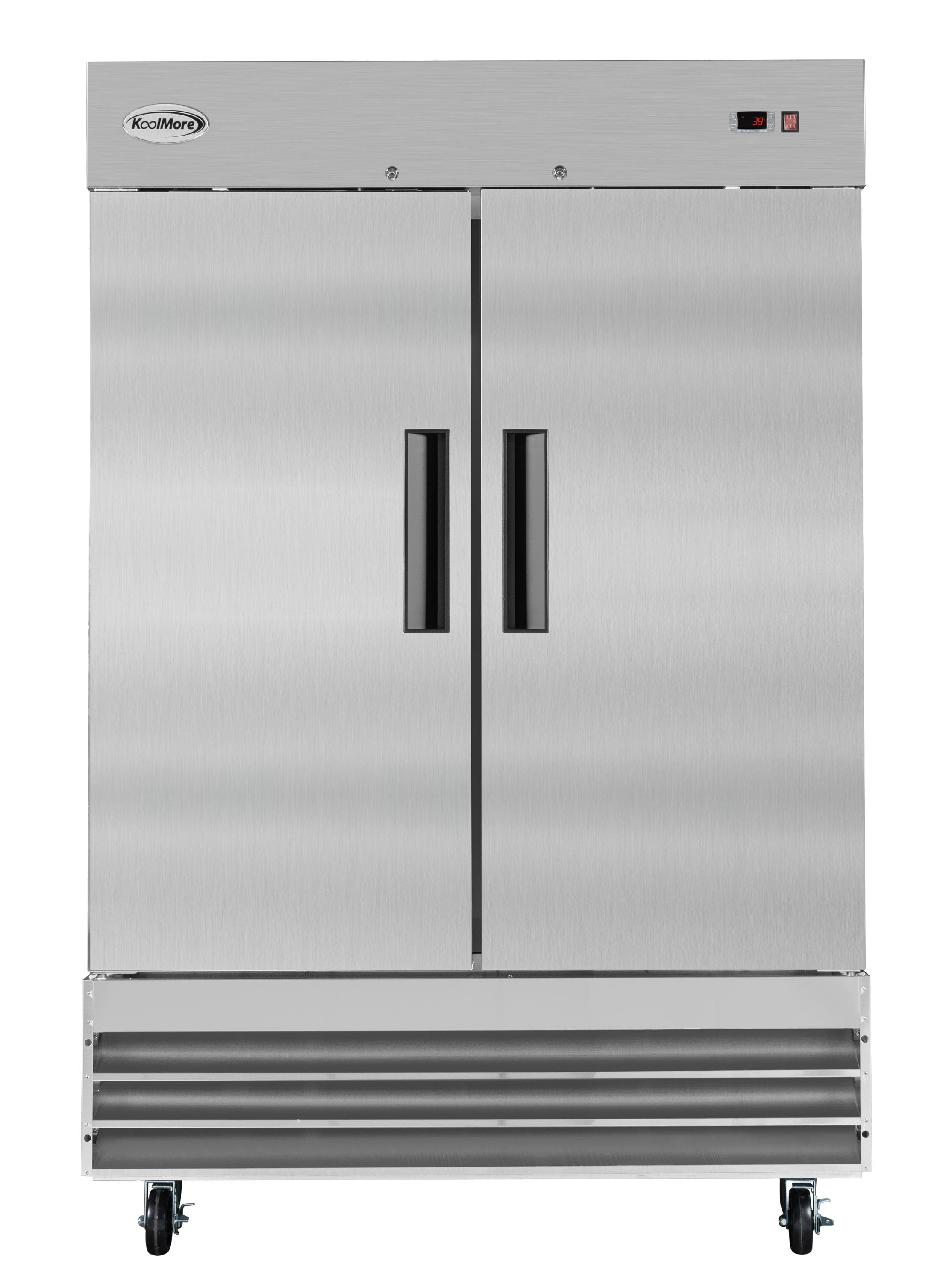 KoolMore 54 in Two Door Stainless Steel Commercial Reach-in Refrigerator Cooler - 47 Cu. ft. RIR-2D-SS