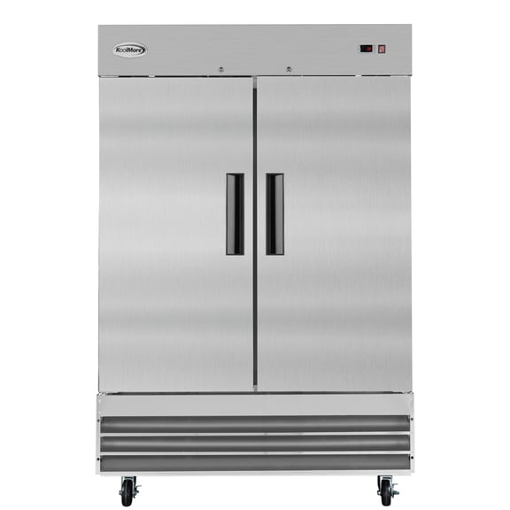 KoolMore 54 in Two Door Stainless Steel Commercial Reach-in Refrigerator Cooler - 47 Cu. ft. RIR-2D-SS