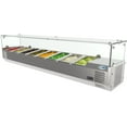 thumbnail image 1 of KoolMore 71 in. Eight Pan Refrigerated Countertop Condiment Prep Station with Sneeze Guard., 1 of 8