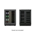 thumbnail image 1 of KoolMore Reserve 24 in. French Door Dual Zone Panel Ready Under-Counter Cooler with Black Shelves and 20 Bottle Capacity in the Right Zone and 2.1 Cu. Ft. on the Left in Black (KM-CWB24-BPR), 1 of 12