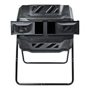 Koolscapes Dual Chamber Tumbling Composter 42 Gal 160L, Black